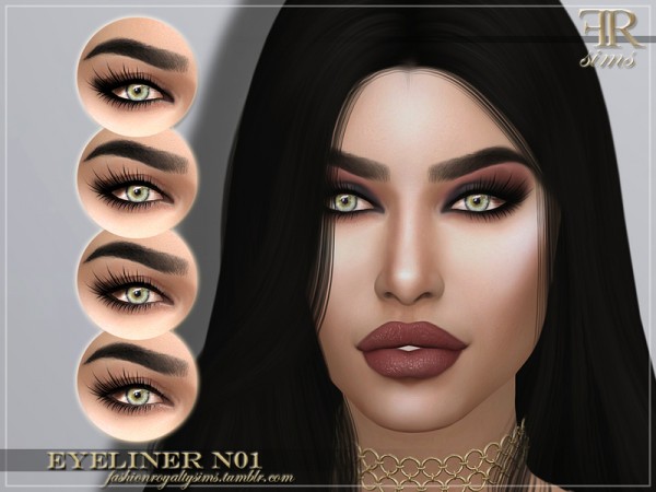  The Sims Resource: Eyeliner N01 by FashionRoyaltySims