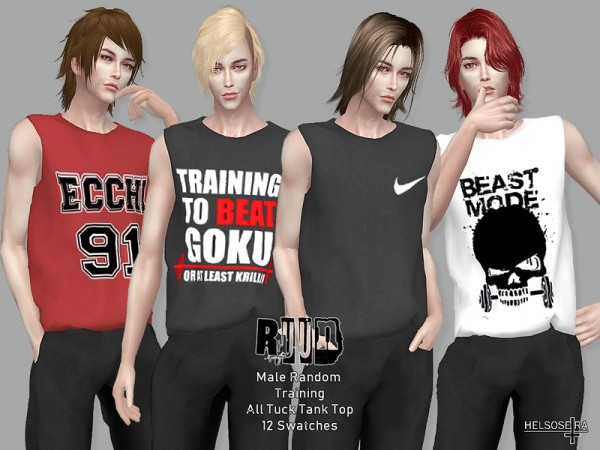  The Sims Resource: RUUN   Training Tank Top by Helsoseira