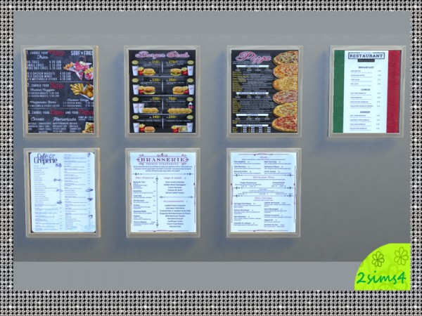  Mod The Sims: 7 food menu by lurania