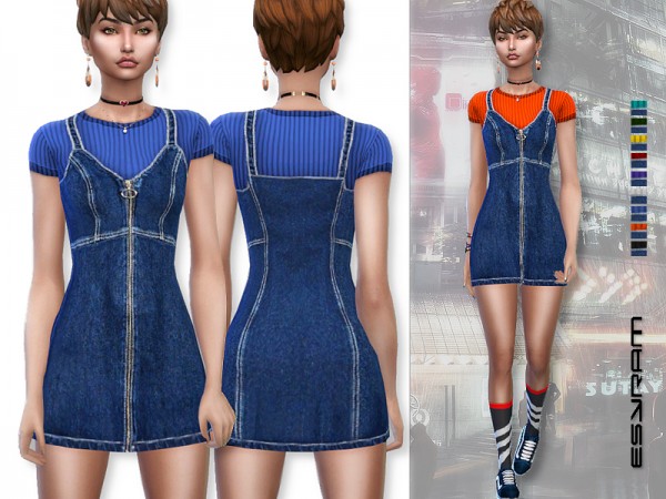  The Sims Resource: Denim Dress by EsyraM