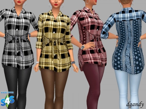  The Sims Resource: Shirt Dress   Claire by dgandy