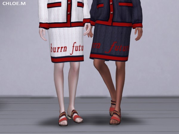  The Sims Resource: Sweater Skirt by ChloeMMM