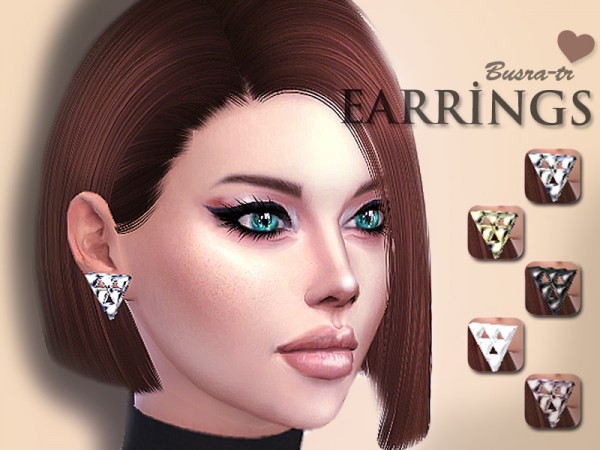  The Sims Resource: EarringX by busra tr