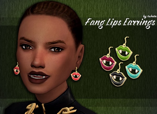 Tukete: Fang Lips Earrings