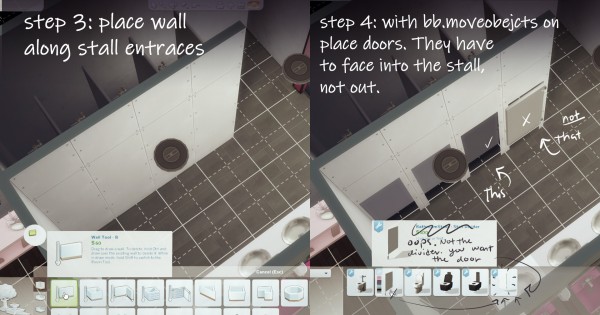  Mod The Sims: Animated and Functional Bathroom Stalls by DreamaDove