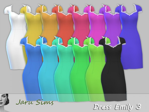  The Sims Resource: Dress Emily 3 by Jaru Sims