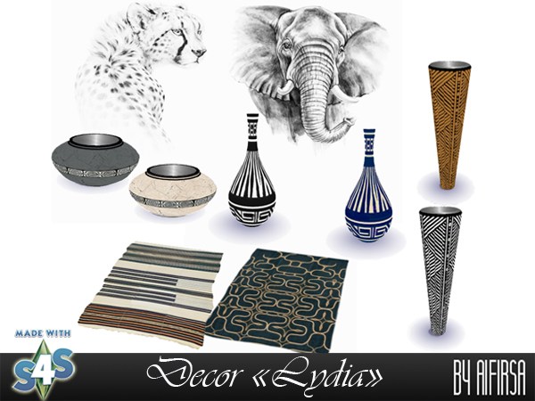  Aifirsa Sims: Decor for living room Lydia