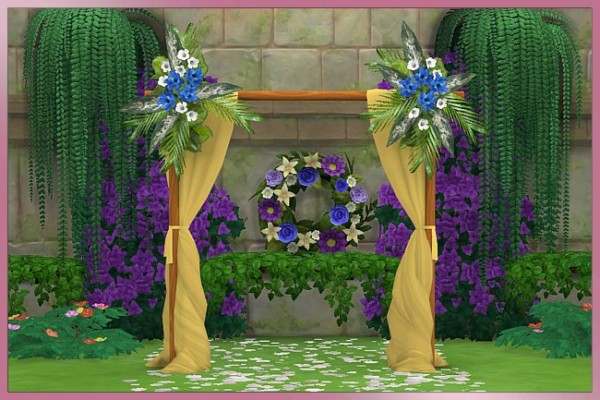  Blackys Sims 4 Zoo: Wedding Arch Tropical Dreams by Cappu
