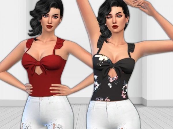  The Sims Resource: Petite Casual Tops by Saliwa