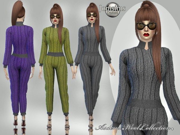  The Sims Resource: Asdemi wool jumpsuit by jomsims