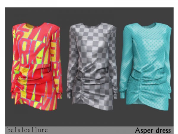  The Sims Resource: Asper dress by belal1997