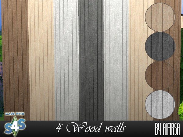  Aifirsa Sims: 4 Wood Walls