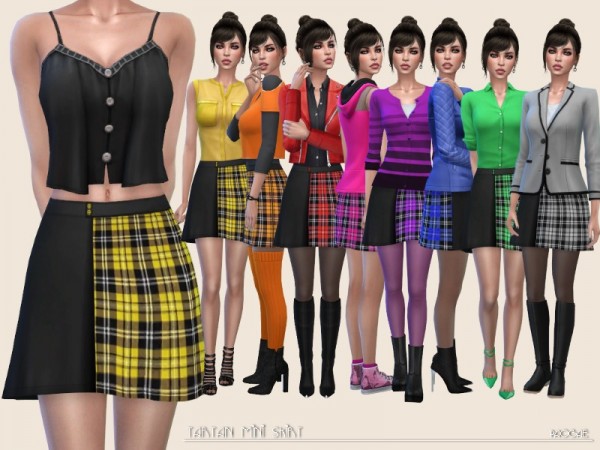  The Sims Resource: Tartan Mini Skirt by Paogae
