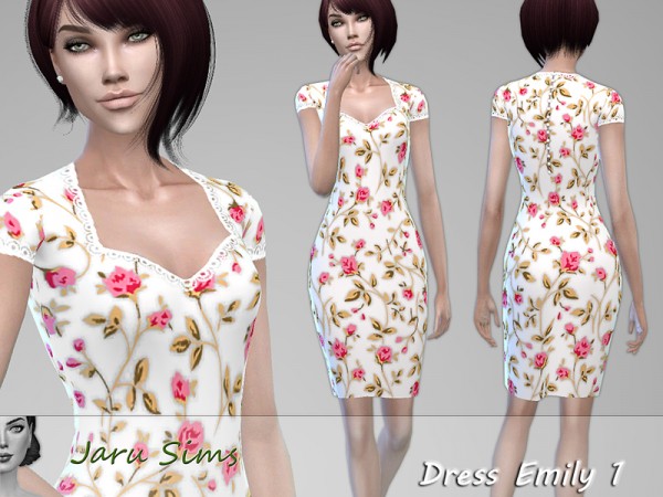  The Sims Resource: Dress Emily 1 by Jaru Sims