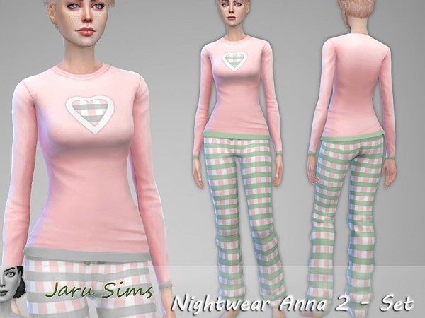  The Sims Resource: Nightwear Anna 2 Set by Jaru Sims