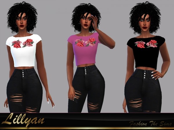  The Sims Resource: Top Rayca by LYLLYAN