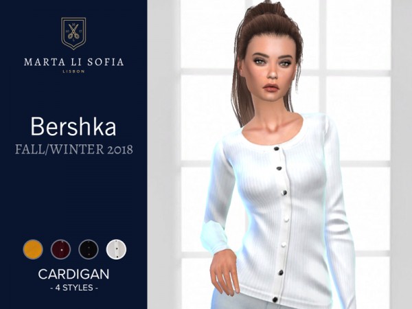  The Sims Resource: Cardigan with silver buttons by martalisofia