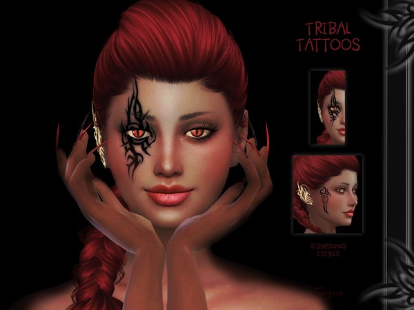 The Sims Resource: Tribal Tattoos by Suzue