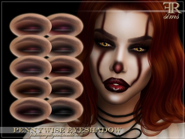  The Sims Resource: Pennywise Eyeshadow by FashionRoyaltySims