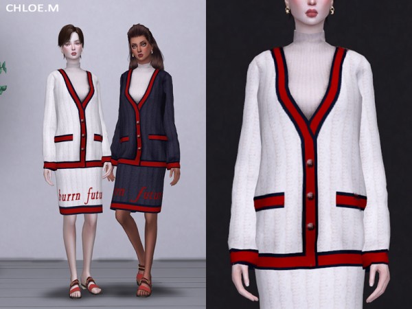  The Sims Resource: Sweater coat by ChloeMMM