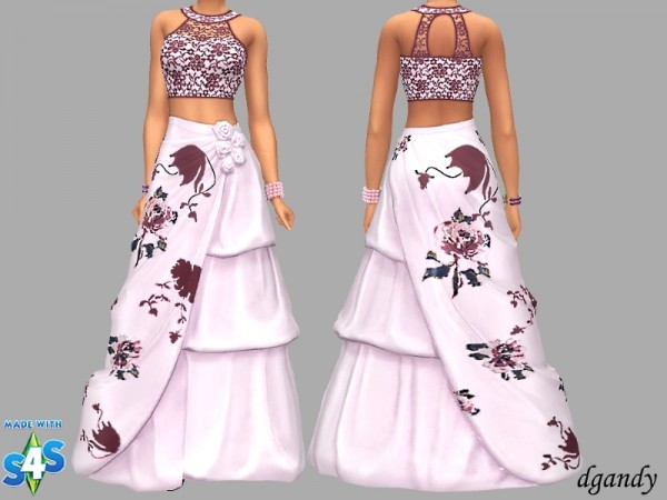  The Sims Resource: Formal dress Anna by dgandy