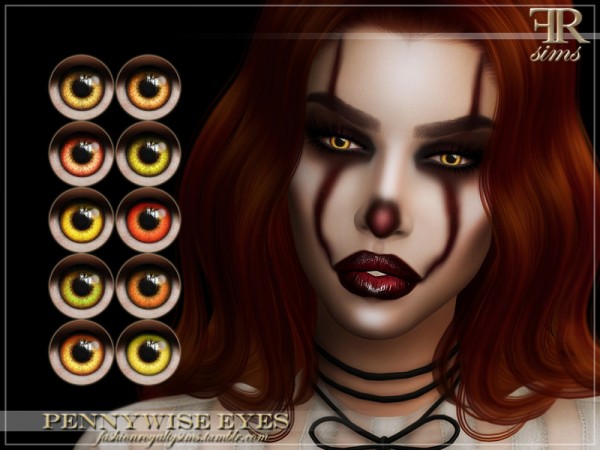  The Sims Resource: Pennywise Eyes by FashionRoyaltySims