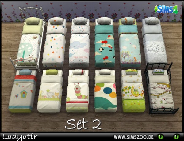 Blackys Sims 4 Zoo: Beddings set 2 by ladyatir