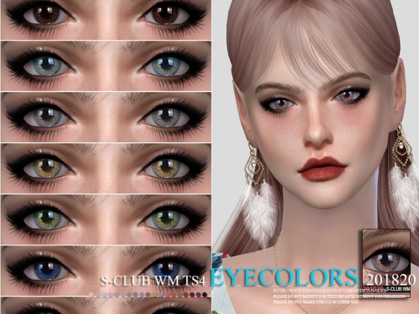  The Sims Resource: Eyecolors 201820 by S Club