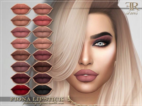  The Sims Resource: Fiona Lipstick by FashionRoyaltySims