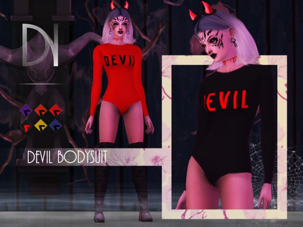  The Sims Resource: Devil Bodysuit by DarkNighTt