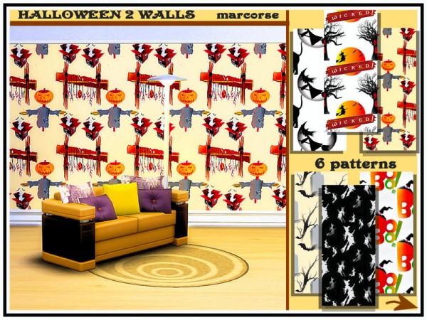  The Sims Resource: Halloween 2 Walls by marcorse