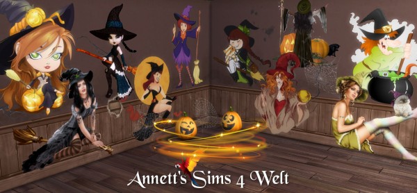  Annett`s Sims 4 Welt: Wall Deco Witches