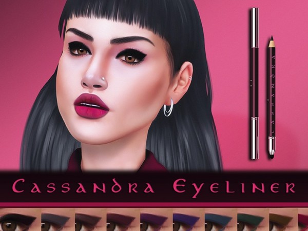  The Sims Resource: Cassandra Eyeliner by KatVerseCC