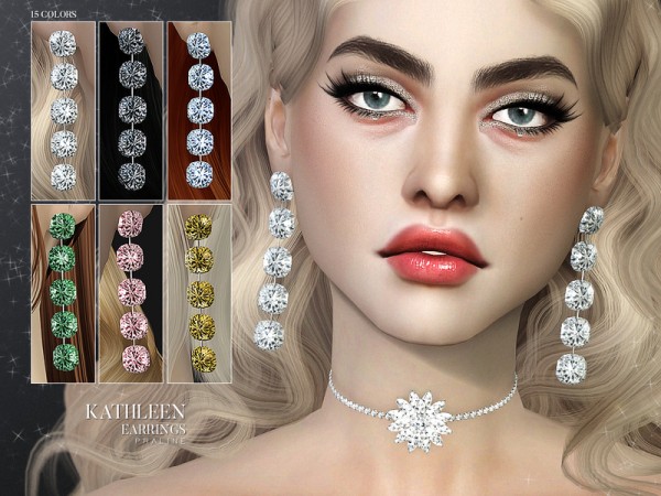  The Sims Resource: Kathleen Earrings by Pralinesims