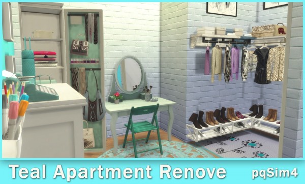 PQSims4: Teal Apartment Renove