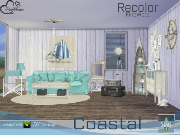  The Sims Resource: Coastal Living Fine Wood Recolor by BuffSumm