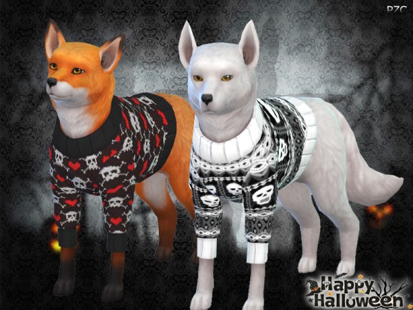  The Sims Resource: Halloween Sweaters For Small Dogs by Pinkzombiecupcakes