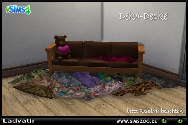 Blackys Sims 4 Zoo: Decorative blanket by ladyatir