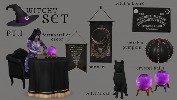 Leo 4 Sims: Witchy Set