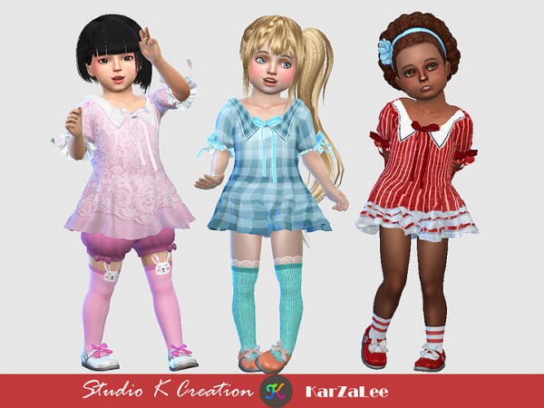 Studio K Creation: Secret Pink Type J top for toddler • Sims 4 Downloads