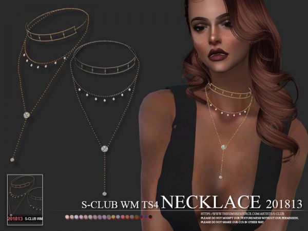  The Sims Resource: Necklace F 201813 by S Club