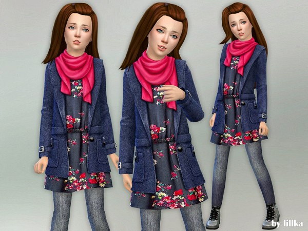  The Sims Resource: Fall Outfit for Girls 04 by lillka