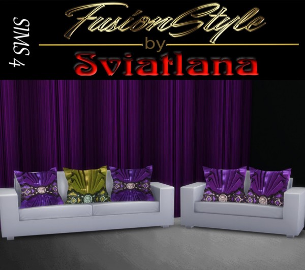  Fusion Style: Wall covering and Big pillows by Sviatlana