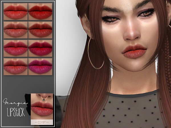  The Sims Resource: Georgia Lipstick N.115 by IzzieMcFire