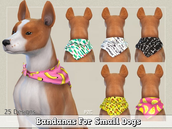  The Sims Resource: Bandanas For Small Dogs by Pinkzombiecupcakes