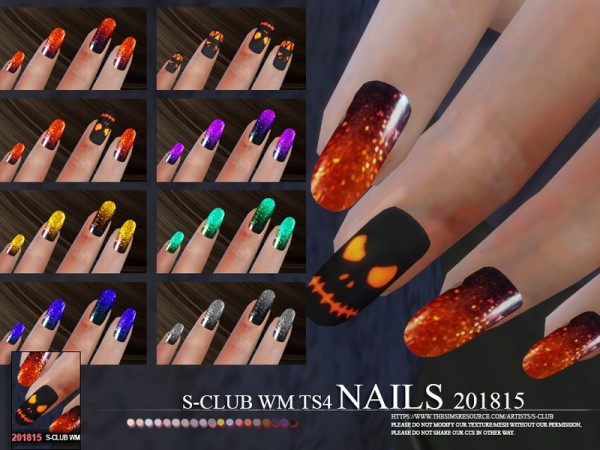  The Sims Resource: Nails 201815 by S Club