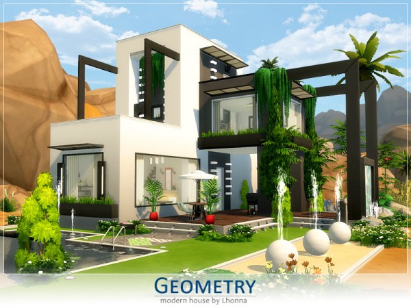 The Sims Resource: Geometry house by Lhonna