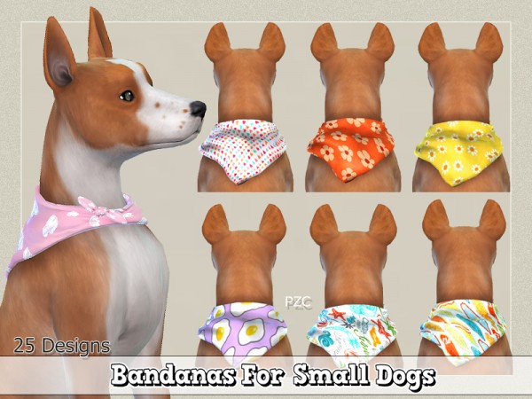  The Sims Resource: Bandanas For Small Dogs by Pinkzombiecupcakes