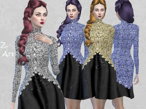  The Sims Resource: VintageZ. Dress 14 by Zuckerschnute20