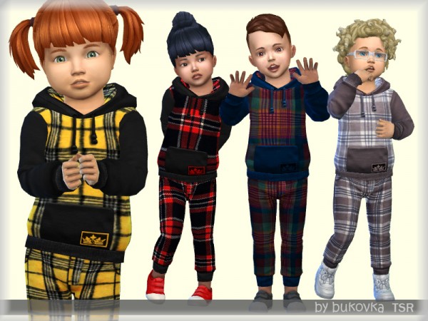  The Sims Resource: Plaid Hoody by bukovka